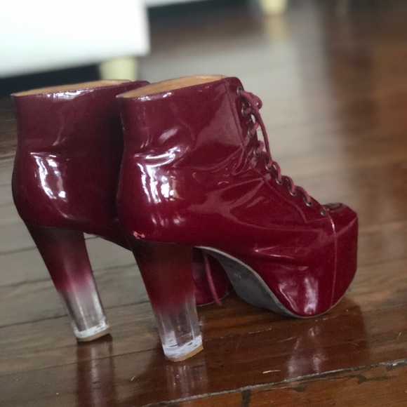 Jeffrey Campbell Red patent leather Litas rare! - Picture 2 of 3
